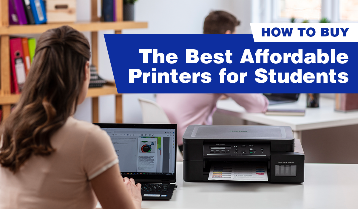 students using printer