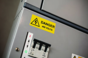 Voltage warning signage 